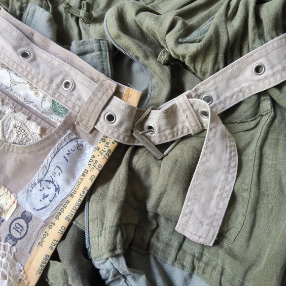 Boho Bag Vintage Lace Rose/magnolia/flower Tassel Cotton Fringe Shabbychic belt - Picture 5 of 15